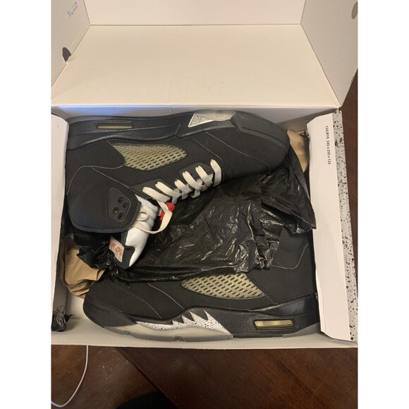 Air Jordan 5 OG Metallic Black/Metallic Silver Size 9.5 W/ Box & Extra Laces - Picture 6 of 6